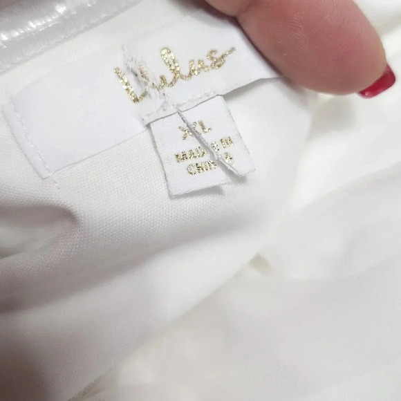 Lulu's Eternal Bliss White Tulle Off-the-Shoulder Bustier Maxi Dress XL Bridal - Picture 12 of 12